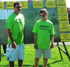 An athlete and her volunteer